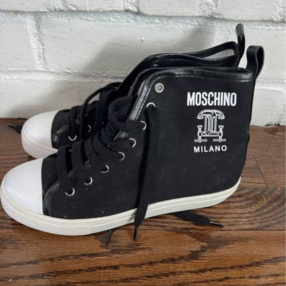 Black high top sneakers